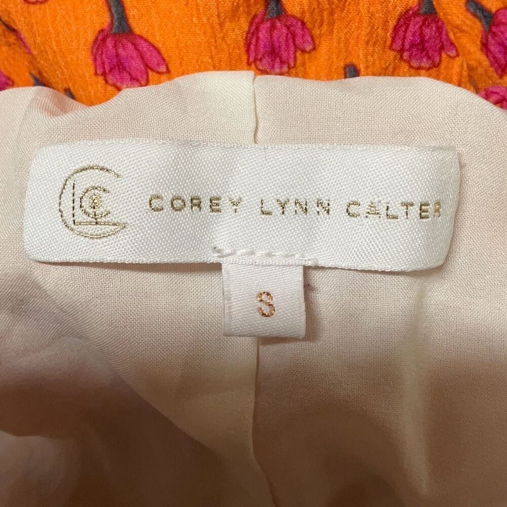 Corey Lynn Calter Orange Pink Floral Ruffle Tiered Jezabel Tank Maxi Dress Small - Picture 5 of 5